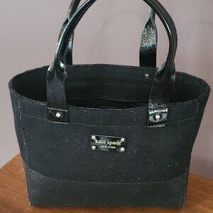 ✨ Vintage Kate Spade Black Felt & Sparkle Shoulder Bag ✨
